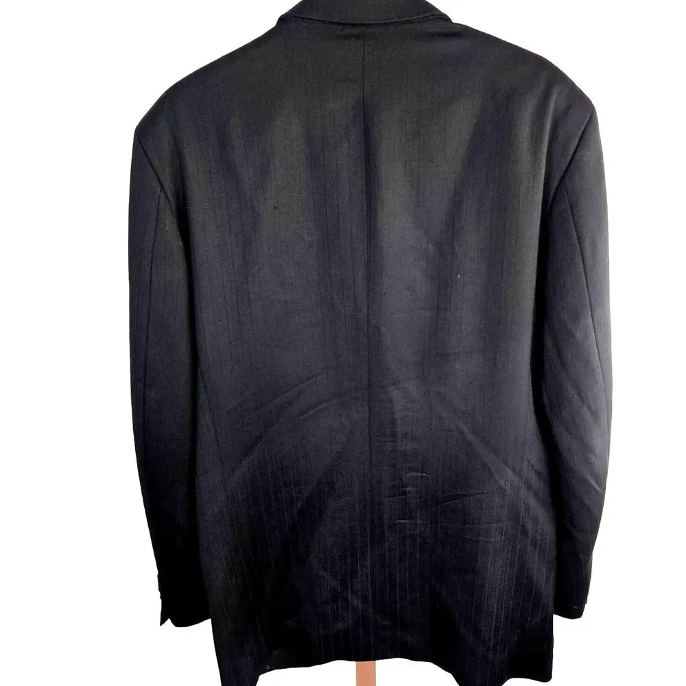 Albert Nipon Men's Blazer 41L 41 L Black Suit Coat 4 Button Sport Jacket  M